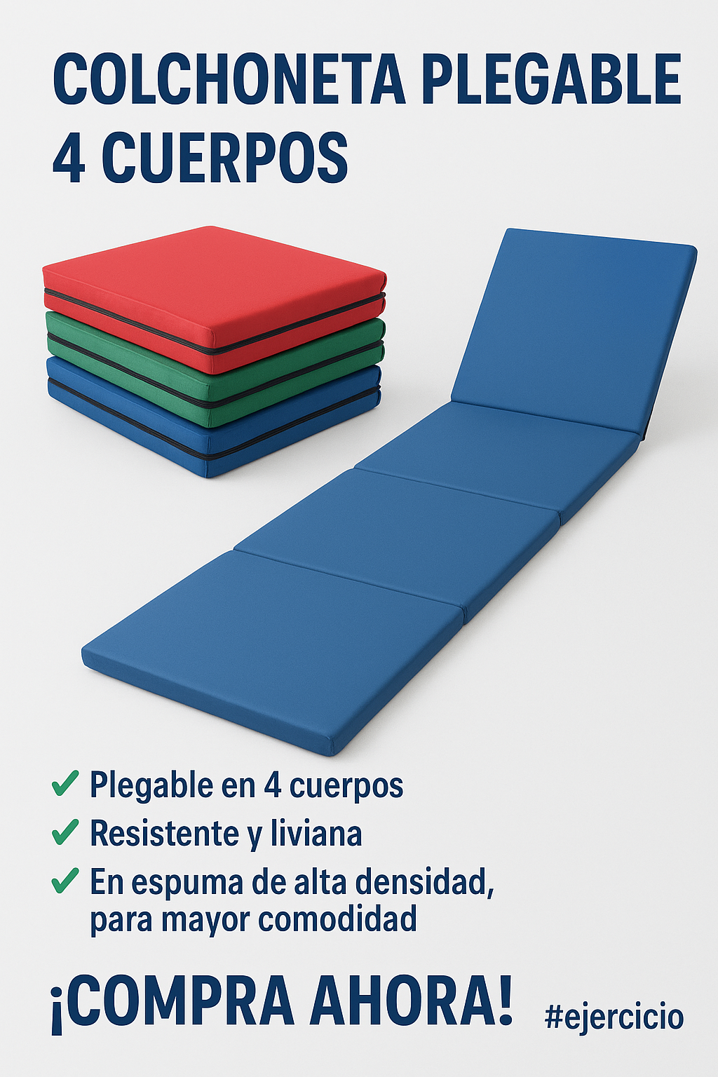 Colchoneta Modular Plegable Para Camping- Gimnasio- Yoga