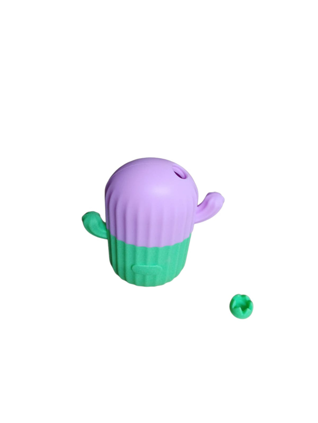 Molde silicón cactus para masaje facial con hielo skincare verde/morado