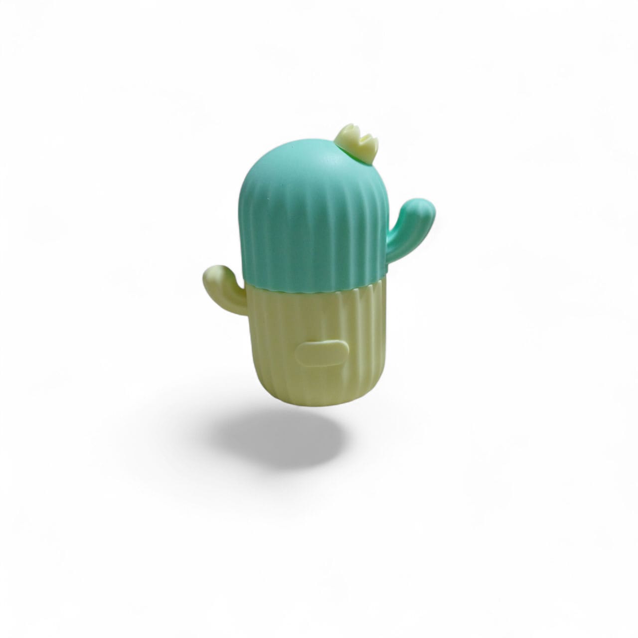 Molde silicón cactus para masaje facial con hielo skincare verde/amarillo