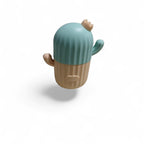 Molde silicón cactus para masaje facial con hielo skincare verde/salmón