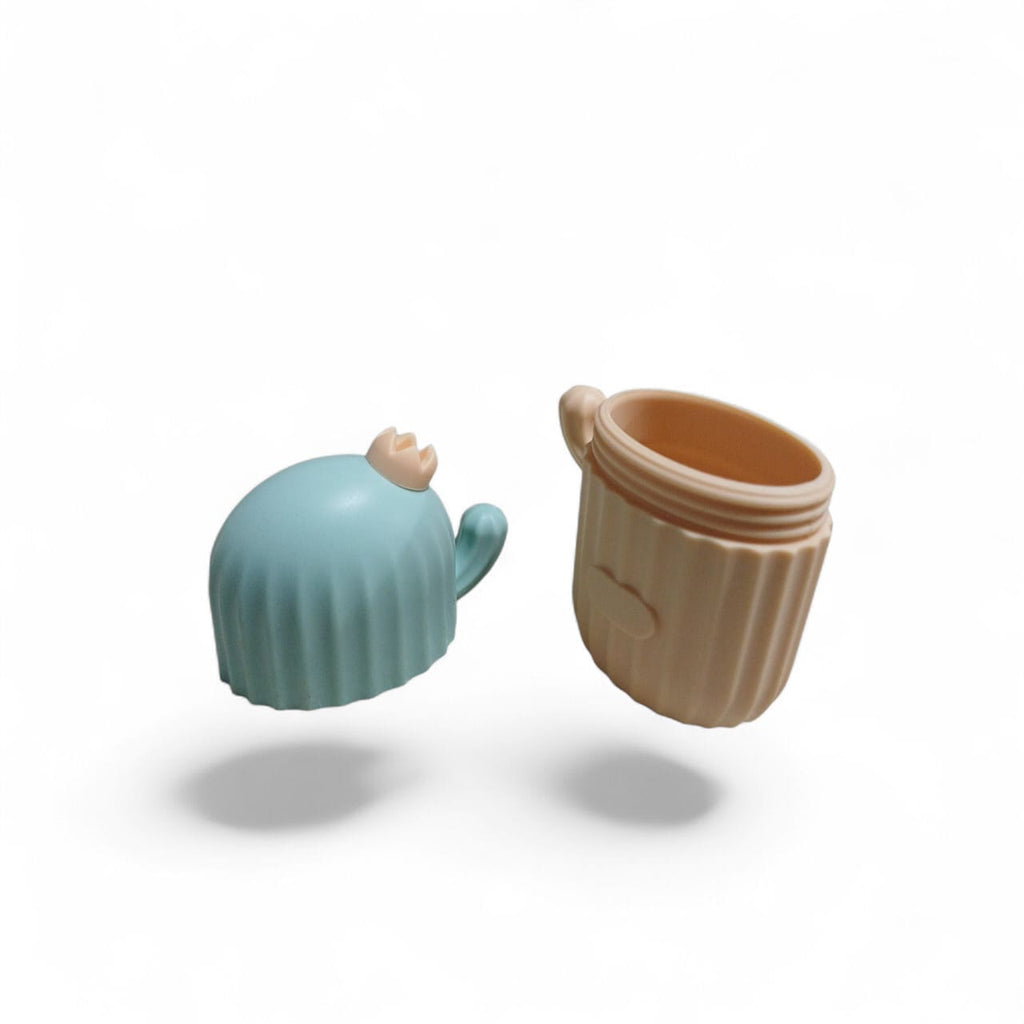 Molde silicón cactus para masaje facial con hielo skincare verde/salmón