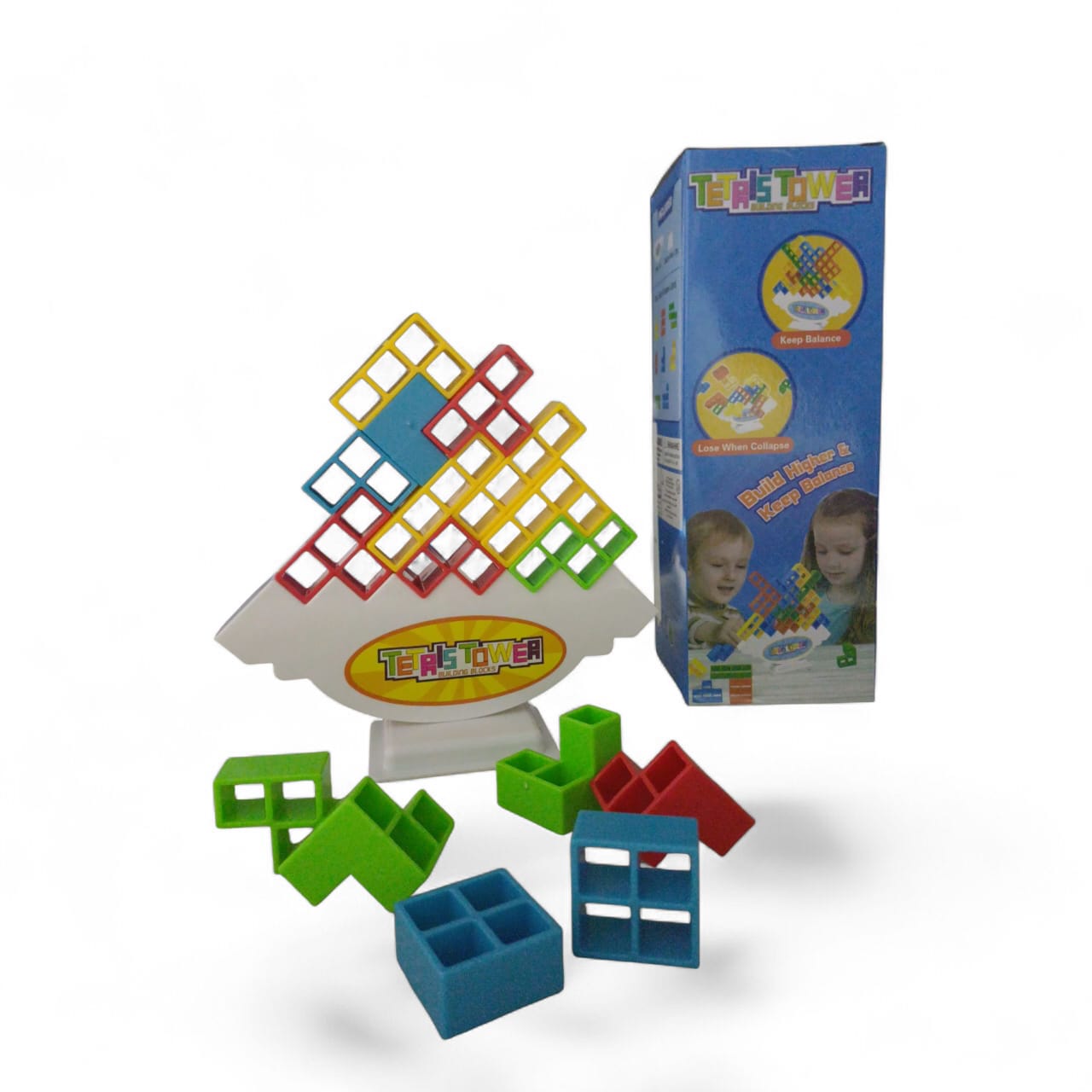 Torre Tetris Juego Equilibrio Didáctico Tetra Tower 40 Pcs