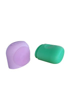 Molde silicón cepillo para masaje facial con hielo skincare verde/morado