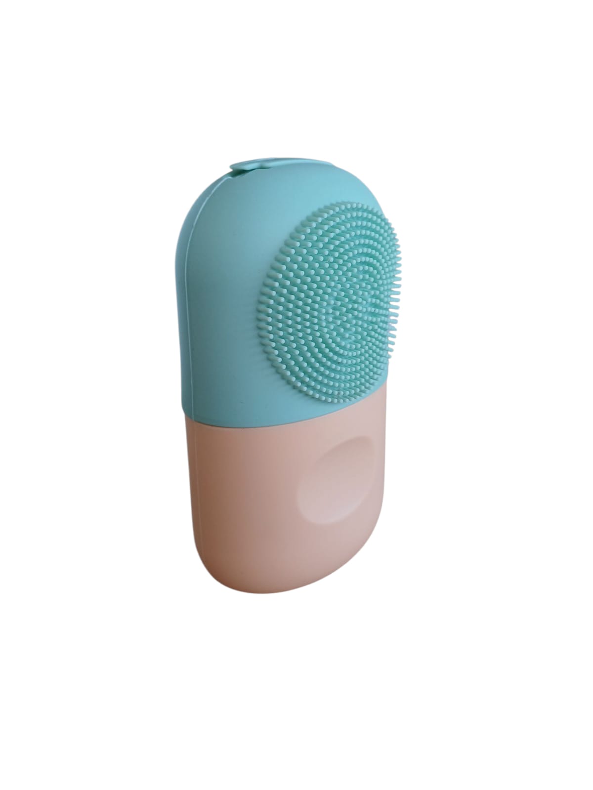 Molde silicón cepillo para masaje facial con hielo skincare verde/salmón