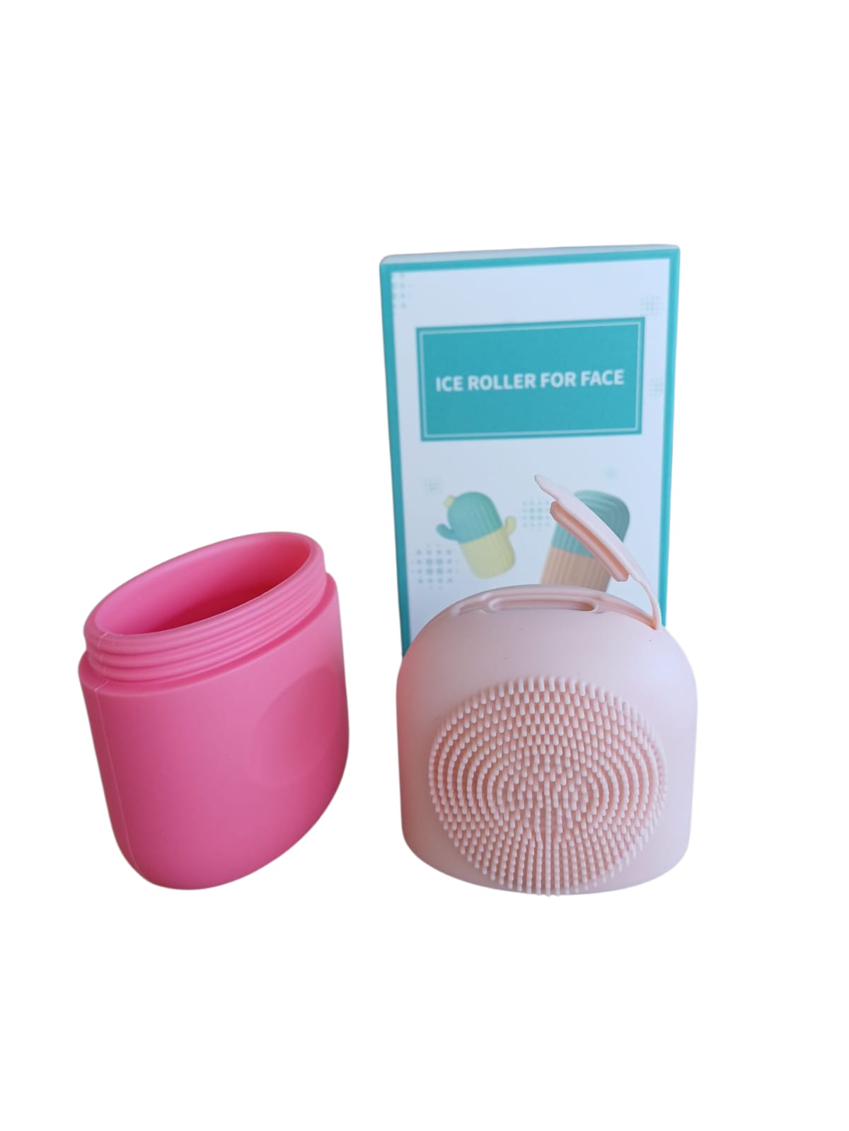 Molde silicón cepillo para masaje facial con hielo skincare