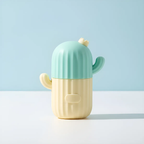 Molde silicón cactus para masaje facial con hielo skincare verde/amarillo