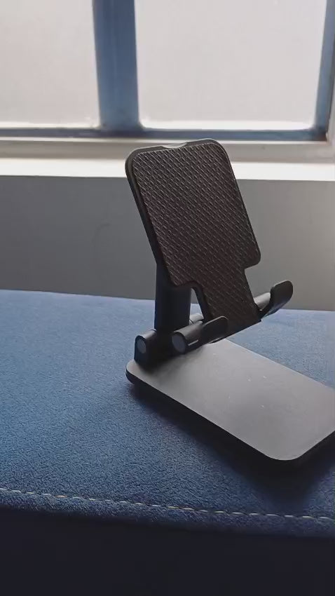 Soporte para celular o tablet de mesa color negro