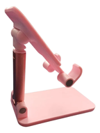 Soporte para celular o tablet de mesa color rosa (incluye espejo)