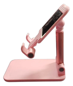 Soporte para celular o tablet de mesa color rosa (incluye espejo)