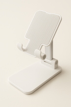Soporte para celular o tablet de mesa color blanco