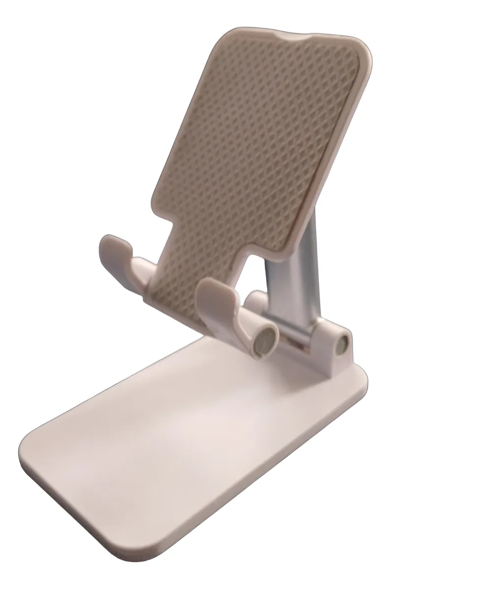 Soporte para celular o tablet de mesa color blanco